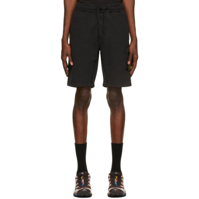 Stone Island Logo Pocket Shorts In V0029 Black