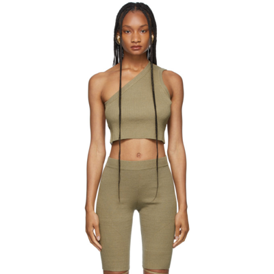 Jacquemus Khaki La Montagne 'la Maille Ascu' Top In White