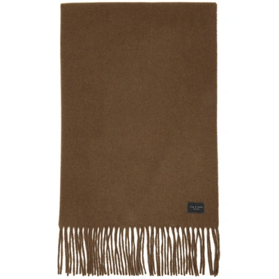 Rag & Bone Recycled Wool Mercer Classic Scarf In Bronze