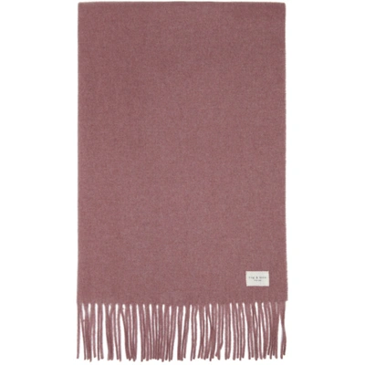 Rag & Bone Recycled Wool Mercer Classic Scarf In Sweet Rose