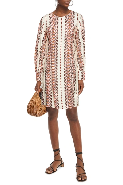 Antik Batik Huggi Printed Cotton Dress In Cream