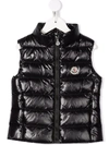 Moncler Logo-patch Zip-up Padded Gilet In Black