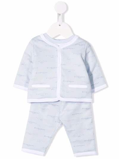 Givenchy Babies' 大面积logo运动套装 In Blue