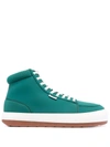 Sunnei Chunky-sole High Top Sneakers In Green