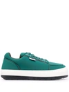 Sunnei Chunky-sole Low Top Sneakers In Green
