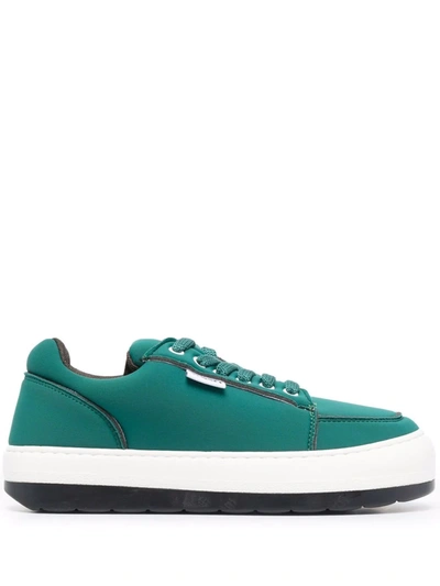 Sunnei Chunky-sole Low Top Sneakers In Deep Jade