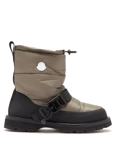 Moncler Genius + 4 Moncler Hyke Mhyke Rubber-trimmed Quilted Ripstop Snow Boots In Brown