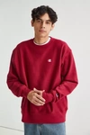 Champion Reverse Weave Crew Fleece Sweatshirt In Berry