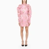 ROTATE BIRGER CHRISTENSEN PINK PRINTED KIM SHORT DRESS,RT652PL-J-ROTAT-13-2010