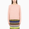 Samsoe & Samsoe Pink Wool Crewneck Sweater In Pink