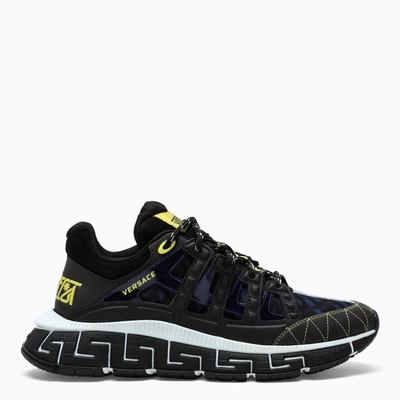 Versace Trigreca Sneakers With Cut-out Detail In Black