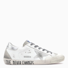 GOLDEN GOOSE WHITE AND SILVER SUPER-STAR SNEAKERS,GWF00175F001947-J-GOLDE-10273