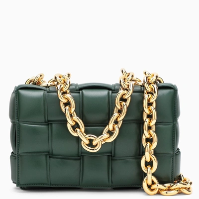 Bottega Veneta Green Padded Intrecciato Leather Cassette Chain Bag Bottega  Veneta