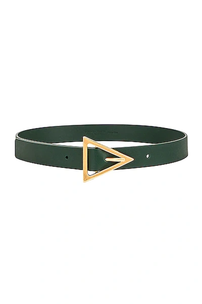 Bottega Veneta 2.5cm Leather Belt W/triangle Buckle In Raintree