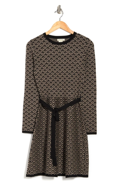 Max Studio Fit & Flare Sweater Dress In Bktaucra