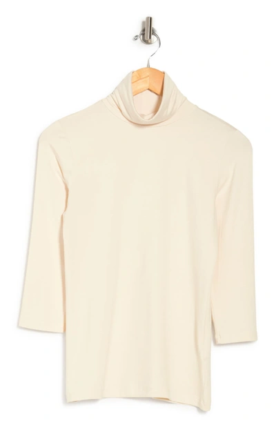 Lagence L'agence Aja Jersey Turtleneck Top In Vintage White