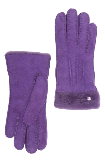 Ugg Classic Tasman Genuine Shearling Gloves In Violet Bloom