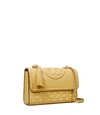 Tory Burch Fleming Convertible Shoulder Bag In Beeswax