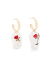 Simone Rocha Hand-painted Baroque Pearl Earrings In Gold