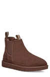 Ugg Neumel Logo-debossed Suede Chelsea Boots In Dark Brown