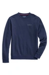 Vineyard Vines Woodhouse Logo Cotton Sweatshirt In Vineyard Navy
