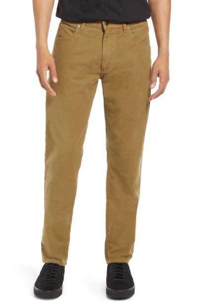 Billy Reid Moleskin Slim Fit Five Pocket Pants In Olive