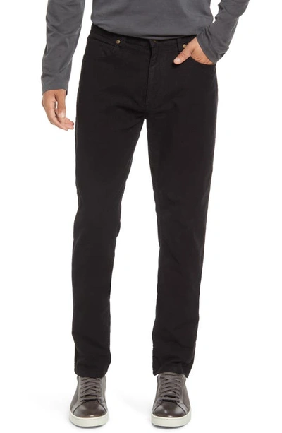 Billy Reid Moleskin Slim Fit Five Pocket Pants In Black Walnut