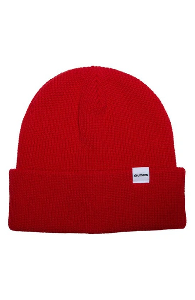 Druthers Organic Cotton Knit Beanie In Red