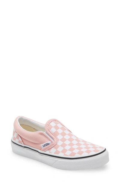 Vans Classic Slip-on Checkerboard Sneaker In Checkerboard Powder Pink