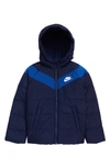 Nike Sportswear Kids' Hooded Filled Jacket In Blue Void
