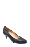 Trotters Kiera Pump In Navy Leather