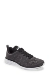 Apl Athletic Propulsion Labs Techloom Pro Knit Running Shoe In Smoke / Black / White
