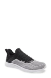 Apl Athletic Propulsion Labs Techloom Tracer Knit Training Shoe In Cement / Black / White