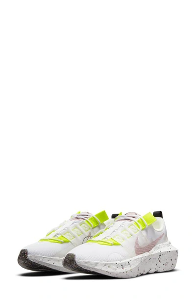 Nike Women's Crater Impact Casual Sneakers From Finish Line In White/ Pink Glaze/ Volt