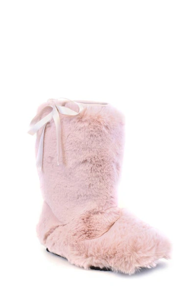 Valentina Rangoni Fluffity Faux Fur Slipper Boot In Nude Veg Feltre