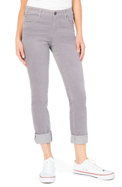 Kut From The Kloth Catherine Corduroy Boyfriend Pants In Seal Grey