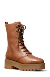 Michael Michael Kors Bryce Platform Combat Boot In Luggage