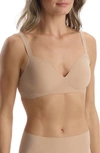 Commando Support Padded-cup Modal-blend Jersey Bra In Beige