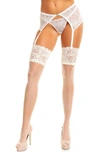 Glamory Hosiery Dream Lace Top Stockings In Champagne