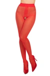 Glamory Hosiery Ouvert20 Tights In Red