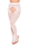 Glamory Hosiery Ouvert 60 Suspender Tights In White