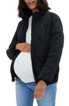 Ingrid & Isabelr Maternity Puffer Jacket In Black