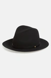 Rag & Bone Floppy Brim Wool Felt Fedora Hat In Blk