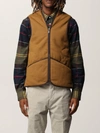 Barbour Camel Brown Knitted Waistcoat With Contrast Trim And Faux-fur Lining In Brown