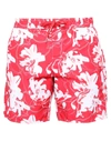 Armani Exchange Swim Trunks In Red