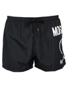 MOSCHINO MOSCHINO MAN SWIM TRUNKS BLACK SIZE XXL POLYESTER,47289396MM 7