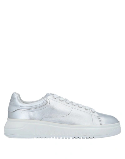 Emporio Armani Sneakers In Silver