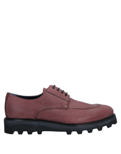 A.testoni Lace-up Shoes In Cocoa