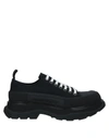 Alexander Mcqueen Baskets Tread Slick En Toile De Coton In Black