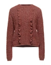 Eleventy Sweaters In Brick Red